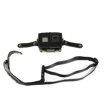 

PU Leather Case Protective Frame Cover Protector with Long Shoulder Strap for GoPro Hero 8 Sports Camera Accessories