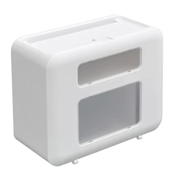 

Self Adhesive Toilet Waterproof Large Capacity Space Saving Detachable Double Layer Tissue Holder Wall Mounted With Phone Shelf