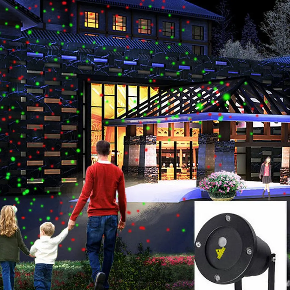 Xmas LED Garden Laser Spot Remote Controller Christmas Light IP68 Spotlight US