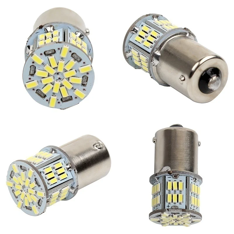 ڵ   2x Led ü  1156 BA15S P21W 3014 54SMD    ȣ  DC12-24V ڵ 