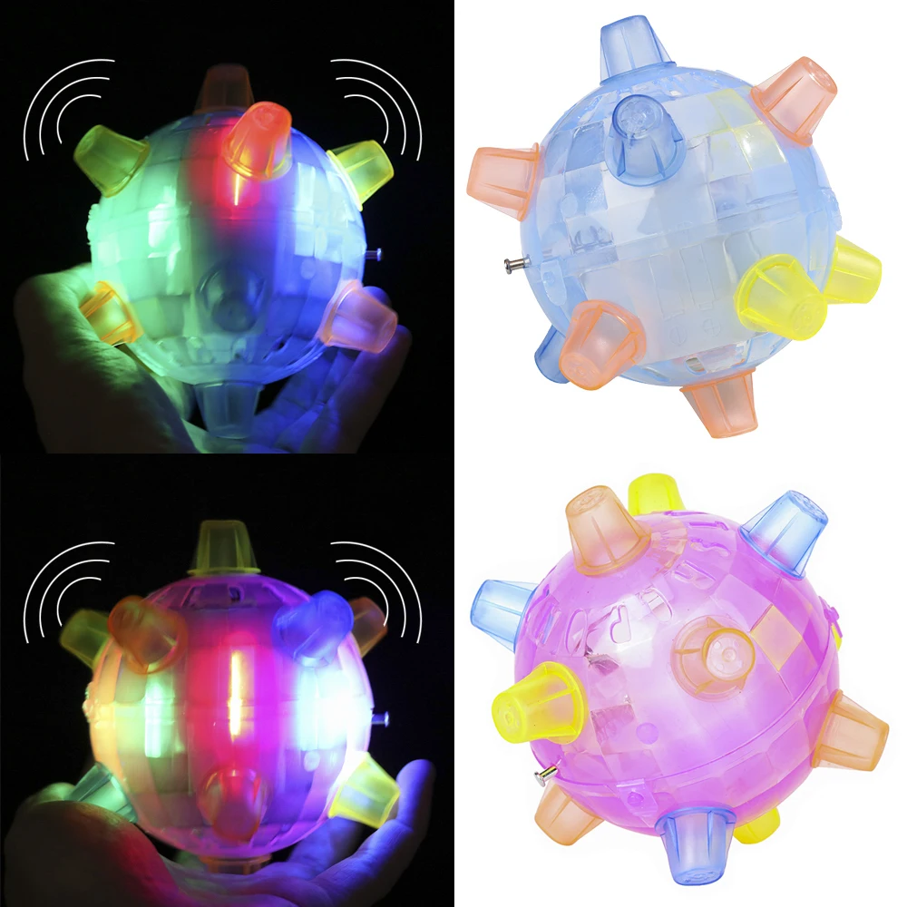LED Jumping Joggle ball мигающий светильник музыкальный боппер подпрыгивающий вибрирующий