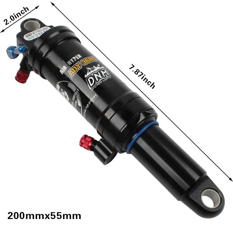A0Y36RC 200x55mm Велосипедный Задний амортизатор Горные велосипед катушки Задний амортизатор 165 мм горный велосипед 190 мм 200 мм задний амортизатор с блокировкой - Цвет: A0Y36RC 200x55mm