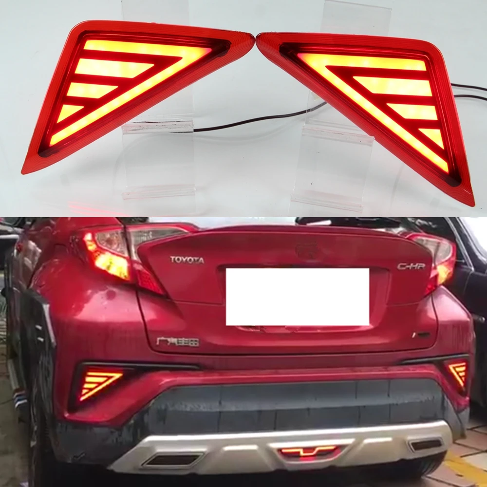 Для Toyota C-HR CHR Многофункциональный Автомобильный светодиодный задний противотуманный фонарь бампер автомобильная лампа отражатель тормозного света