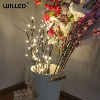 

Christmas Decorations Willow Branch Lamp LED Floral Tree Light 20 Bulb Birthday Gift Party for Home Holiday Battery Powered Vase
