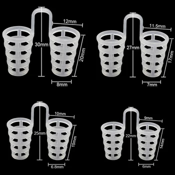 

8Pcs Silicone Anti Snoring Nose Vents Clip Relieve Snore Stopper Guard Nasal Dilator Easy Sleeping Breath Aid With 4 Sizes