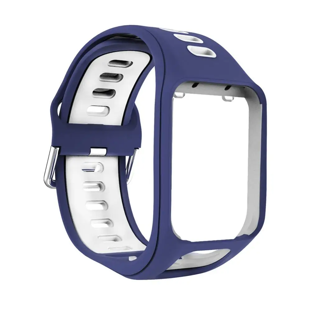 Watch Strap Compatible for TomTom runner 2 3 Watch Straps Silicone Replacement Watchband Wrist /Golfer 2/Adventurer