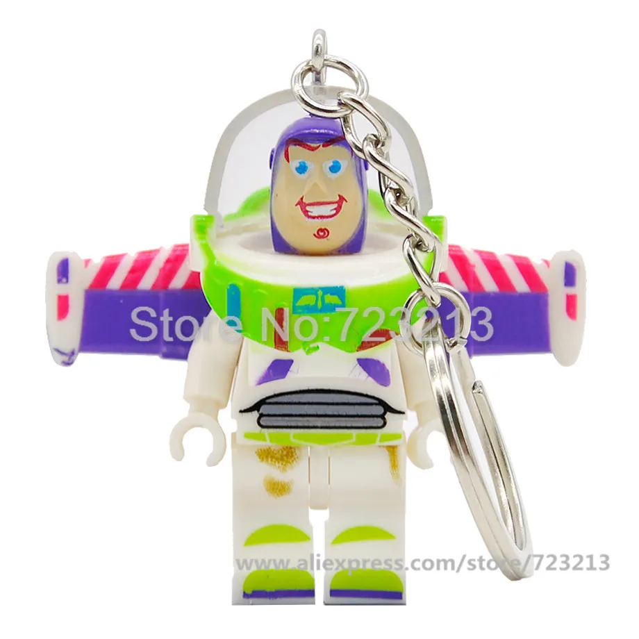 Buzz Lightyear smile Один мультфильм Кот История игрушек фильм волшебник OZ Брелок фигурка Барт Базз Лайтер строительные блоки модели игрушки - Цвет: Buzz Lightyear smile