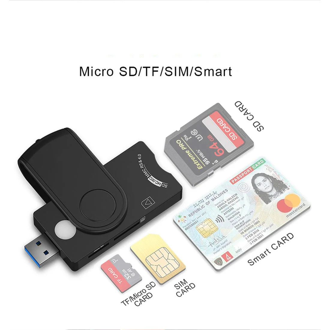XT XINTE USB 3 0 2 CAC смарт кард ридер Micro SD/TF Память ID банк EMV2 электронный Citizen SIM