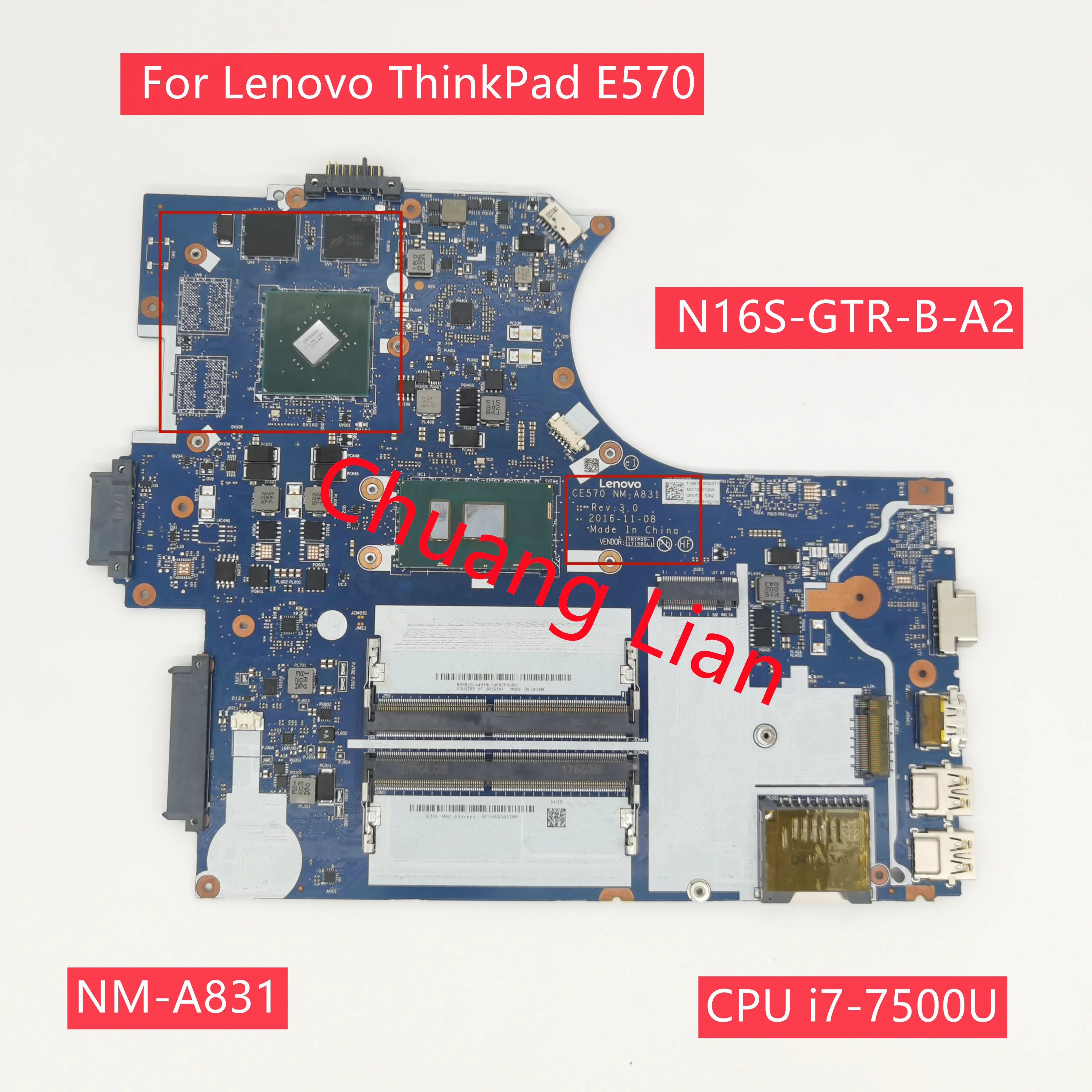 Материнская плата для ноутбука Lenovo ThinkPad E570 | Компьютеры и офис