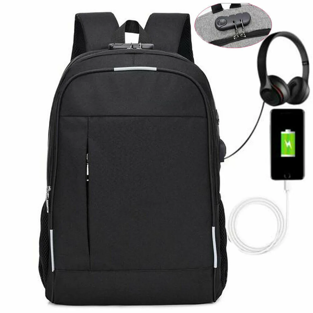 Женский мужской модный рюкзак Противоугонный мужской s USB с зарядным портом рюкзак водонепроницаемая сумка для ноутбука дорожная школьная сумка