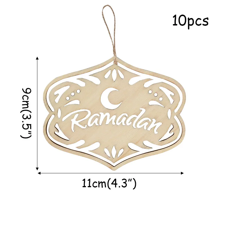 Cyuan Eid партия Ремесло Рамадан украшения Висячие украшения ИД Мубарак Декор для дома мусульманское исламское Мероприятия Фестиваля вечере - Цвет: wooden craft 2