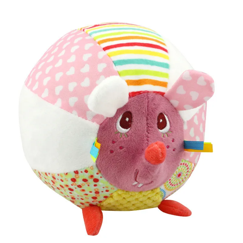 Musical Baby Soft Plush Ball Toy 15cm Rattle Animal Children's Toys Developing Toys Baby Rattle Ball Cartoon Toys Baby Music Toy