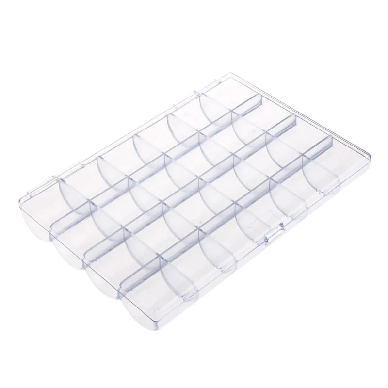 

24 Grids Transparent Jewelry Bead Ring Earring Storage Box Acrylic Container New 634D