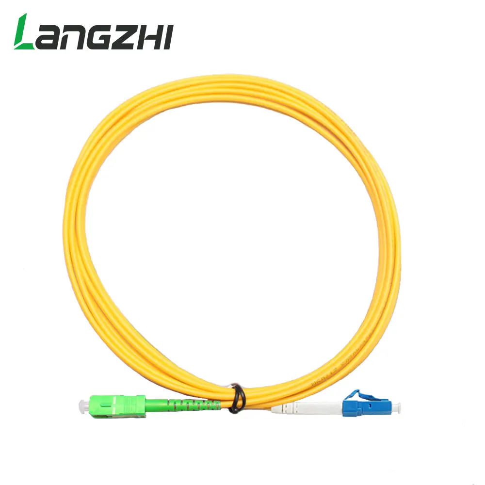 10 unids/bolsa SC-LC 3M Simplex de modo único G652D parche de fibra óptica cable SC/APC-LC/UPC 3M 3,0mm de PVC chaqueta FTTH fibra óptica