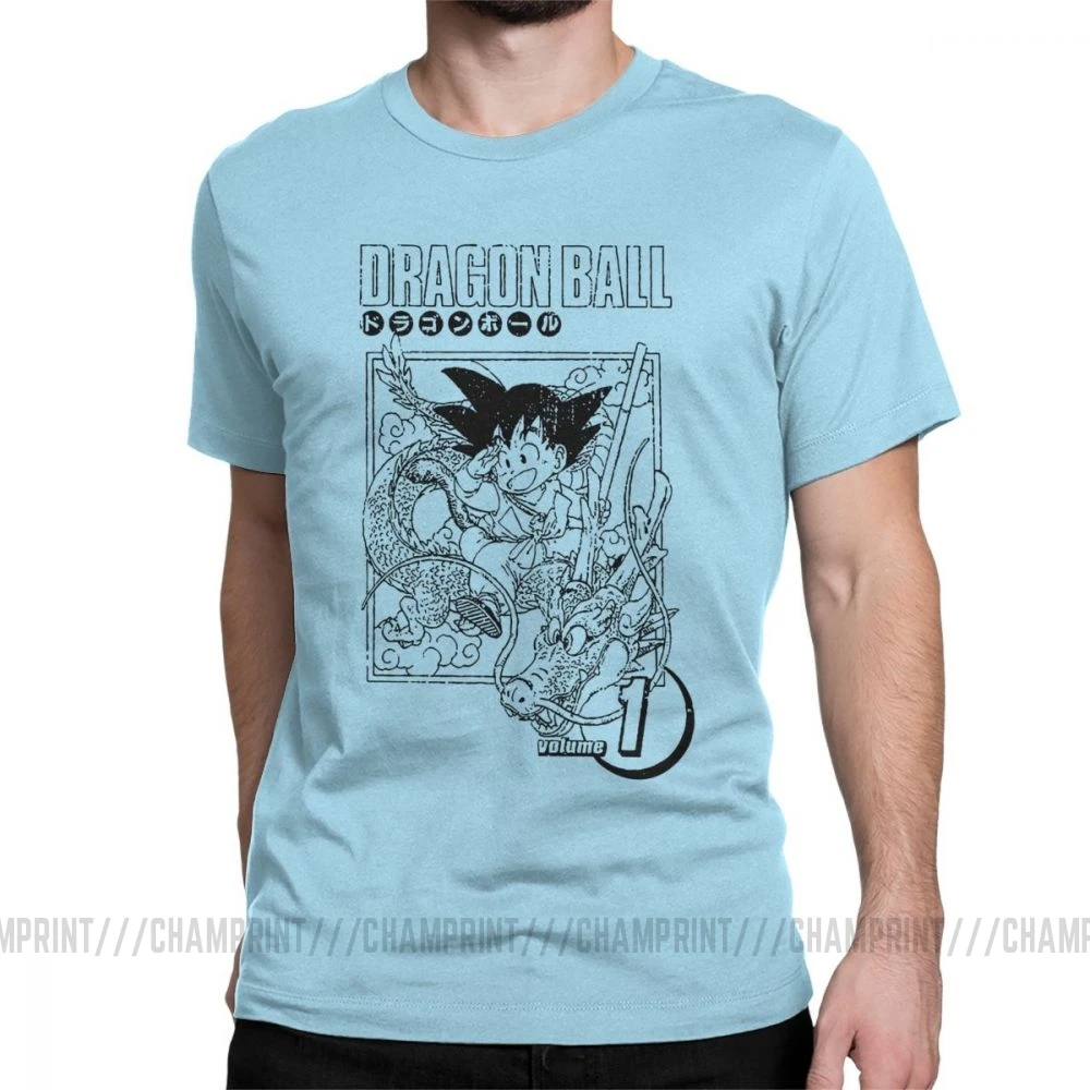 Футболка с Драконий жемчуг, мужские футболки из хлопка, топ с Супер Saiyan Vegeta Dbz, аниме, ультра сон, Harajuku, футболка с коротким рукавом - Цвет: Небесно-голубой