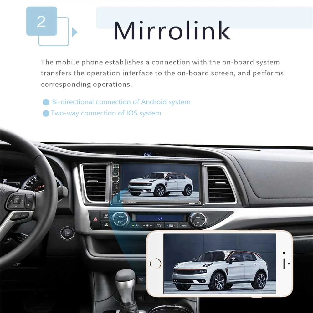 Podofo автомобильный радиоприемник 2din " HD Авторадио Bluetooth Mirrorlink сенсорный экран MP5 плеер USB FM AUX Поддержка камеры заднего вида 7018B