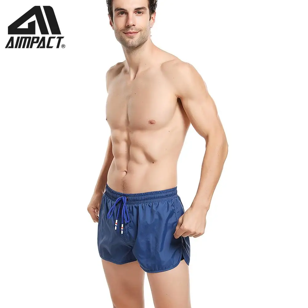 Men's Swim Shorts  Quick Dry Beachwear Board Short Bath Suit lining liner Shorts with Drawstring for Sportsman by AMPACT AM2255 3