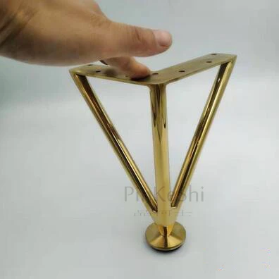 30cm Роскошные ножки для шкафа под телевизор, стол/стул/мебельная ножка из нержавеющей стали золотого цвета, регулируемый держатель шкафа для ванной комнаты, 20 см/25 см/30 см - Цвет: 30cm