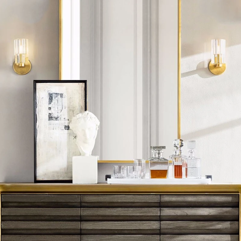

Nordic Minimalism Glass Globe Lustre E27 Led Wall Lamp Corridor Retro Led Wall Scones Black / Gold Metal Luminaires Lighting