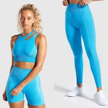2 peça conjunto de yoga feminino agasalho roupas femininas roupas esportivas de fitness top colheita push up leggings ginásio roupas esportivas para mulher