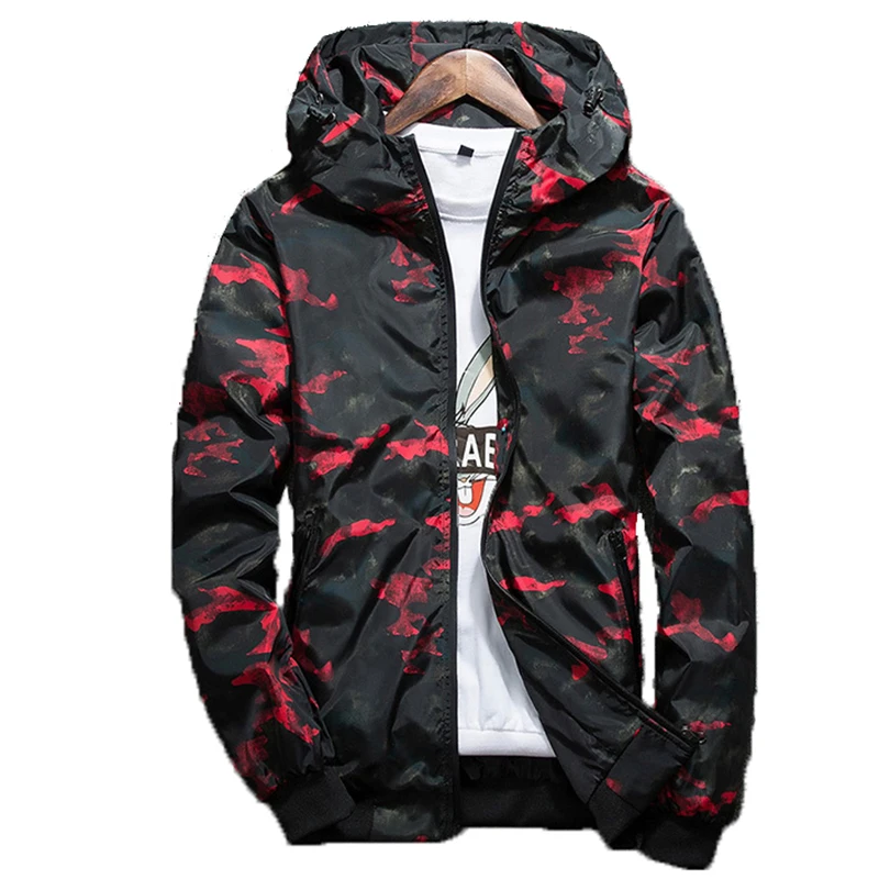 

Menswear 2019 Men's Spring Autumn Printing Jacket Mens Jackets and Coats Casual Outerwear Windproof Outdoors Male Jackets 1492