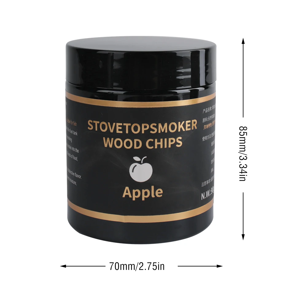 BORUiT Portable BBQ Wood Chips 4PCS/Set Apple Cherry Walnut Sawdust Oak Wood Chips For Grill Meat Food Cocktai Cooking Smoker