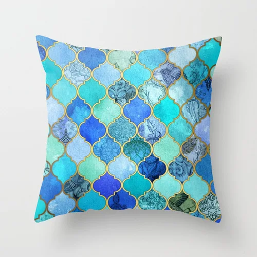 Marble simple abstract geometry pillow pillow short plush pillowcase customization christmas cushions Cushions