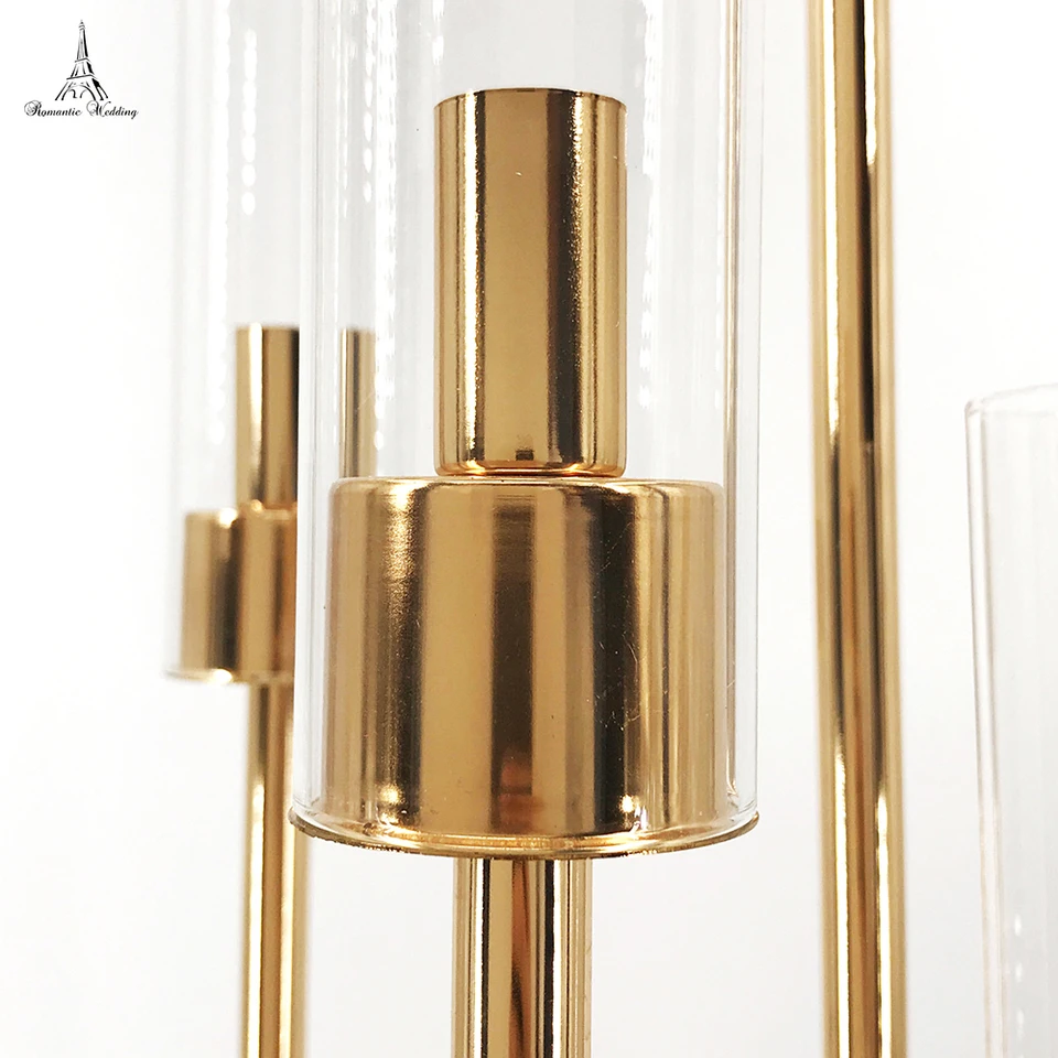 Romantico 8 Jefes De Los Titulares De Vela De Vidrio Redondo Base