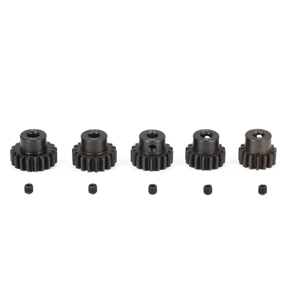 

Hot Sale GoolRC M1 5mm 15T 16T 17T 18T 19T 5Pcs Pinion Motor Gear Combo Set for 5mm Shaft 1/8 RC Car Brushed Brushless Motor