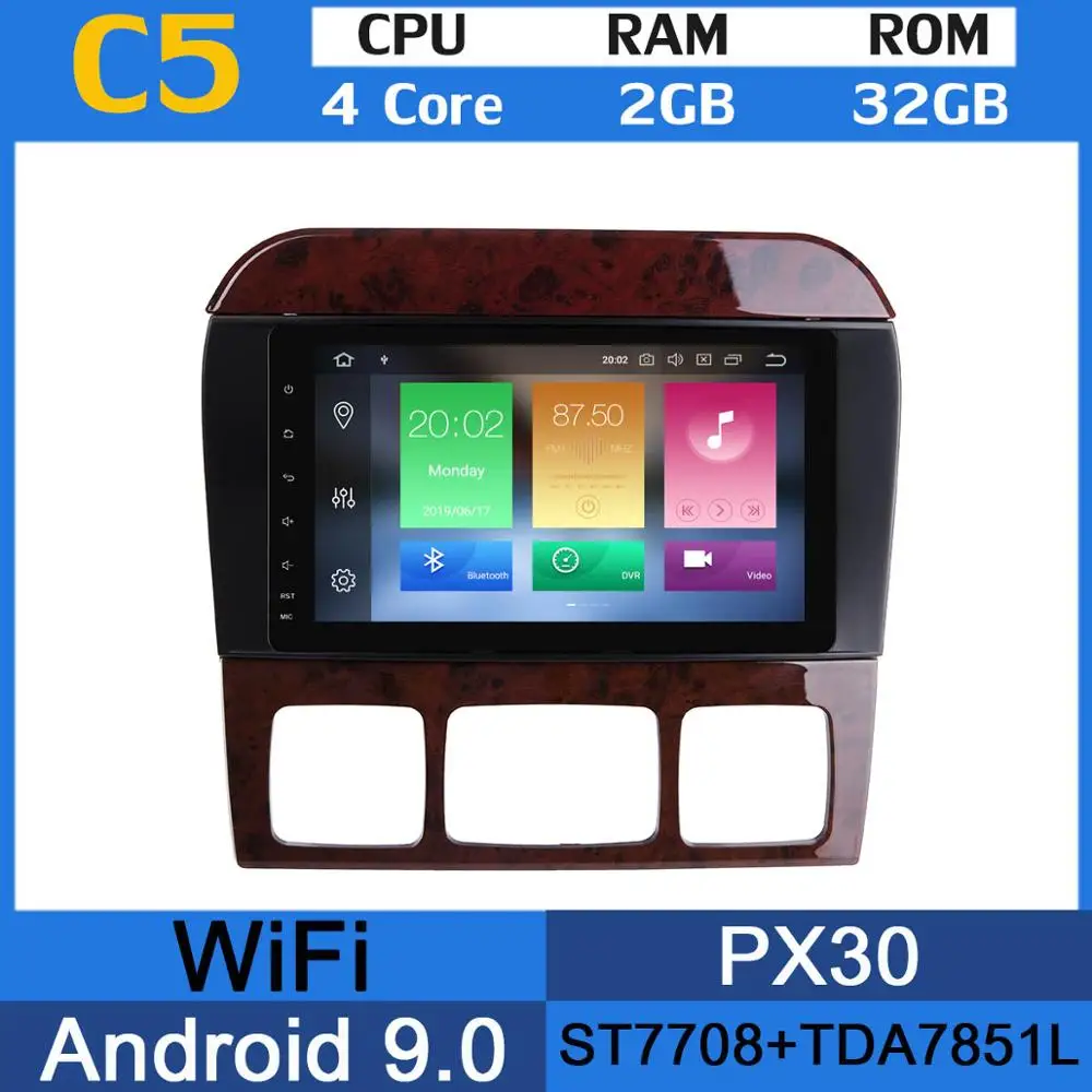 4Core 2G RAM 32G GB " Android 9,0 4G+ 64G Автомобильный мультимедийный плеер для Mercedes Benz S CL Class W220 W215 CL Class W215 CL600 CL55 радио gps навигация - Цвет: 4Core 2G RAM 32G GB