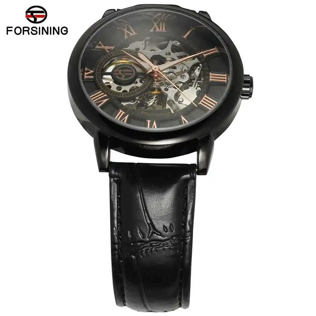 

Winner forsining Fully Automatic 8073 Hollow out Analog Watch Belt Watch