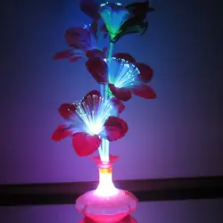 Светодиодный волоконный цветок капок ваза оптического волокна лампа, декоративное освещение приспособление
