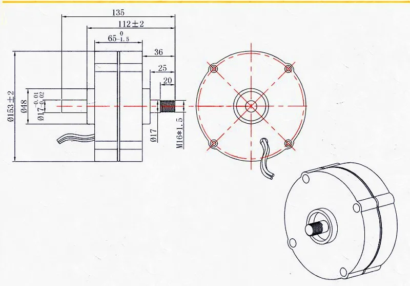 100S 200w D permanent magnet generator_副本