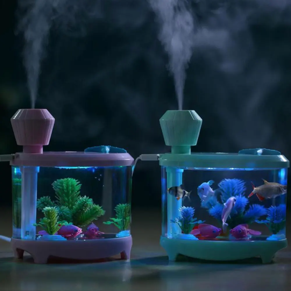 

Aroma Air Diffuser Night Light Humidifier Aromatherapy Machine Practical Creativity Environmental Protection Fish Tank Shape