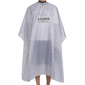

150*135cm Hairdressing Waterproof Stripes Hair Cutting Cape Gown Anti-Static Professional Salon Barber Wrap Hair Styling Apron