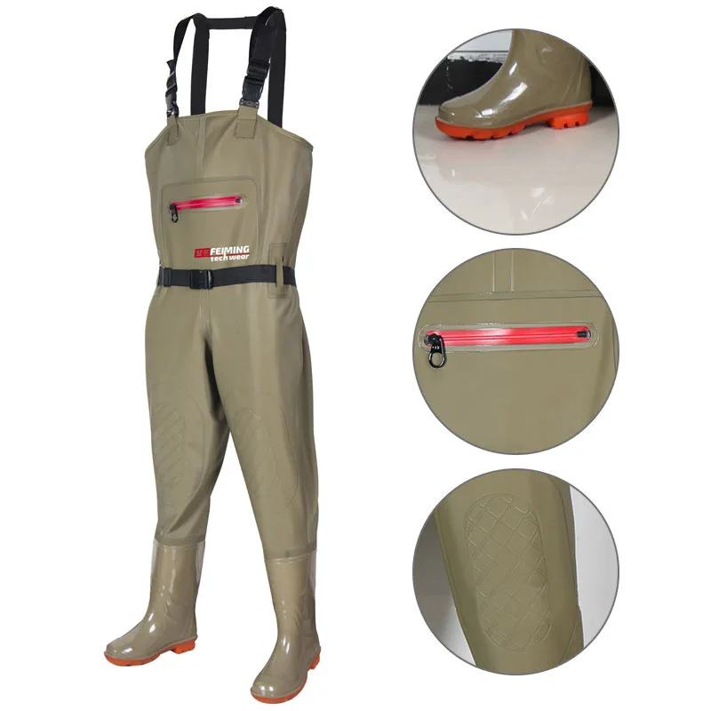Fishing Discount is ! Super beauty product restock quality top! also underway Waders Chest PVC Durable Fish Pa Overalls Outdoor