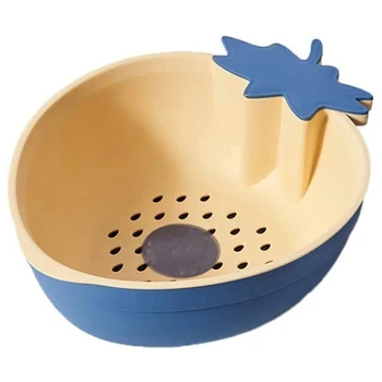 

Double-Layer Strawberry-Shaped Colorful Plastic Drain Basket for Vegetable Cleaning Storage Box