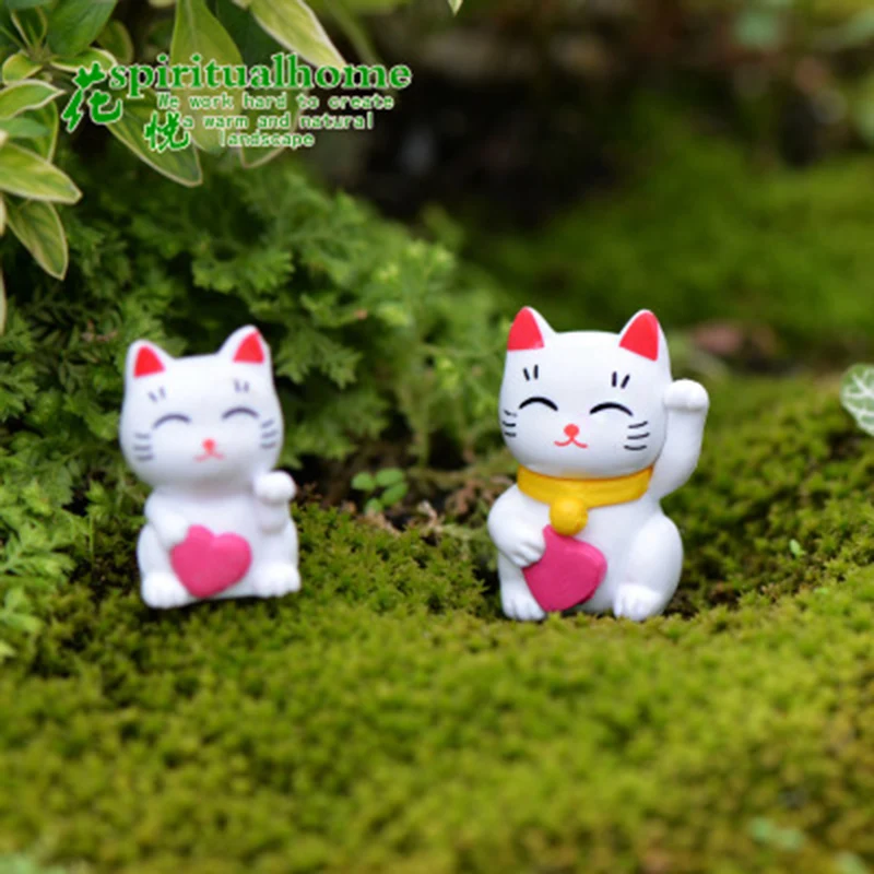 Милый Кот приносящий удачу милый котенок Catling Kitling Мультфильм Япония Французская модель маленькие статуэтки ручной работы DIY орнамент