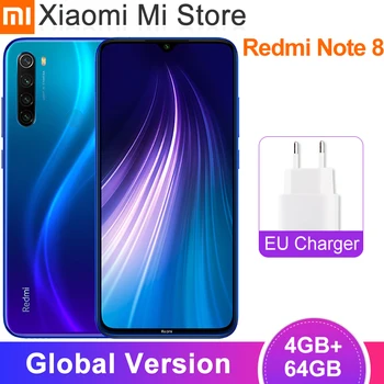 

Global Version Xiaomi Redmi Note 8 4GB RAM 64GB ROM 48MP Rear Quad Camera Mobile Phone Snapdragon 665 Octa Core 6.3" 4000mAh