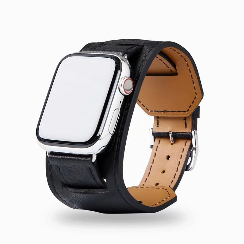 Корова кожаный браслет для наручных часов Apple Watch 5 Группа 44 мм наручных часов iwatch, ремешок серии 4, версия 1, 2, 3, ремешок Смарт ремешок 42 мм петли 38 мм Замена 40 мм