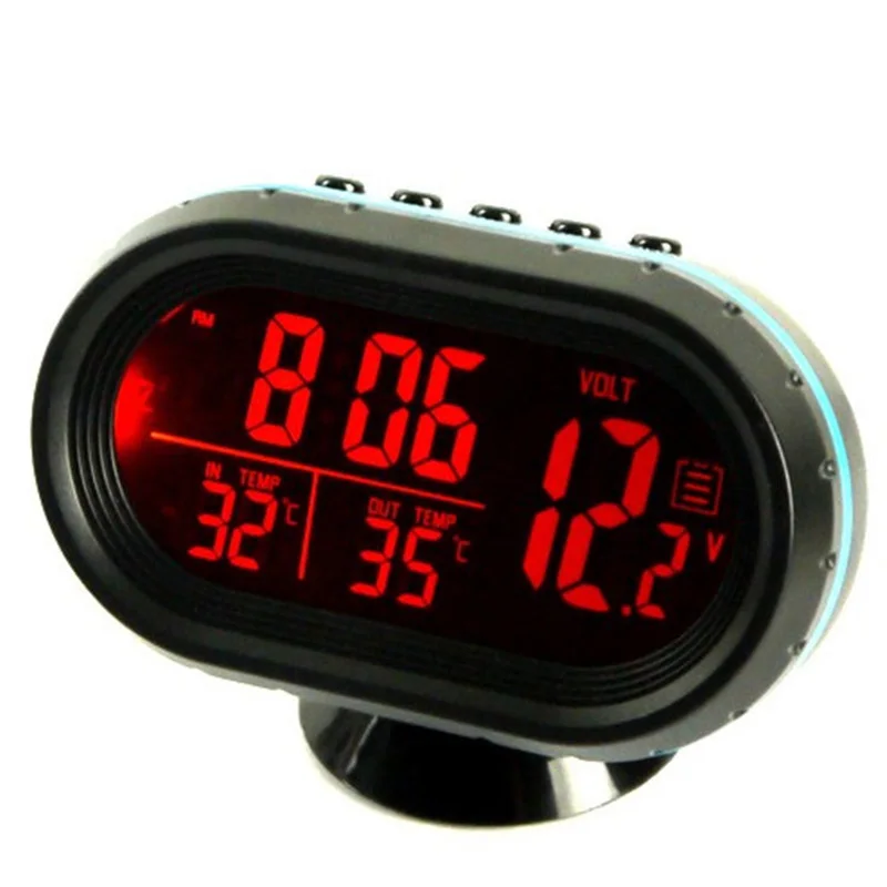  Car Clock & Date Digital Display Indoor Outdoor Thermometer & Voltage Monitor durable and practical