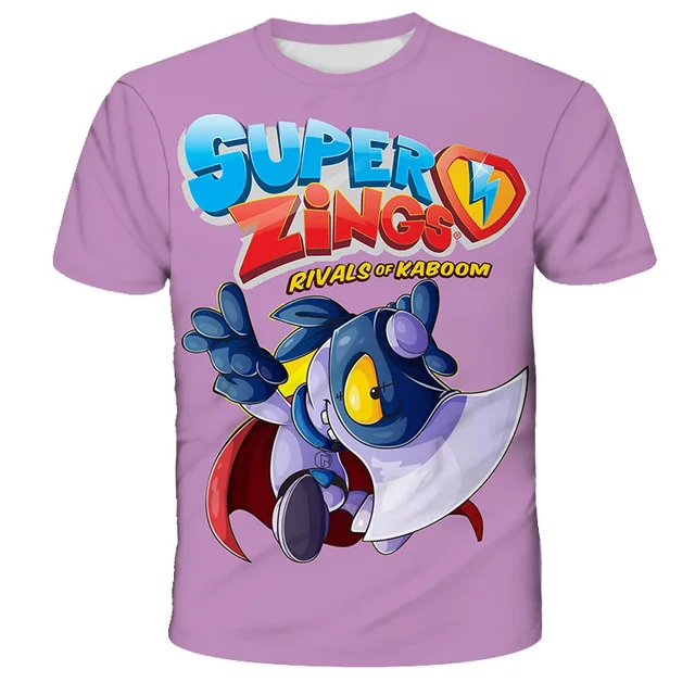 Super Zings T Shirt Kids Toddler Anime Game Streetwear Short Sleeve Children's T-Shirt Superzings Tshirt Children Clothes Tops TX-18178