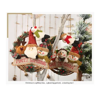 

Christmas Wreath Vine Ring Pendant Xmas Party Wall Window Hanging Outside Home Decor