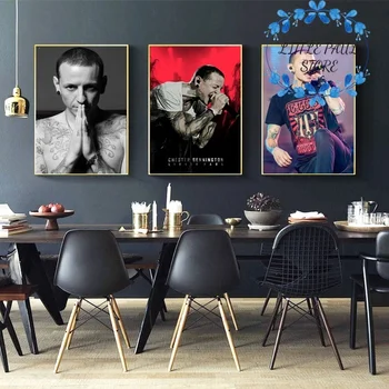 

Chester Bennington Music Poster Canvas Art Print Wall Pictures for Living Room No Frame