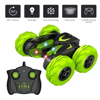 

Rc Car Toy Light Drift Remote Control Off-road Deformation Double-sided Stunt Car Wheel Rechargeable Children's Toy Vehicle Gift