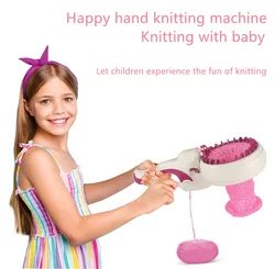 Machine à tricoter créative pour filles, 24 broches, chapeau, écharpe, cadeau 