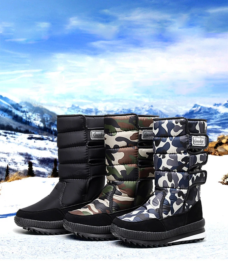 Модные зимние ботинки; мужские водонепроницаемые теплые зимние ботинки с низкой термостойкостью;# C102