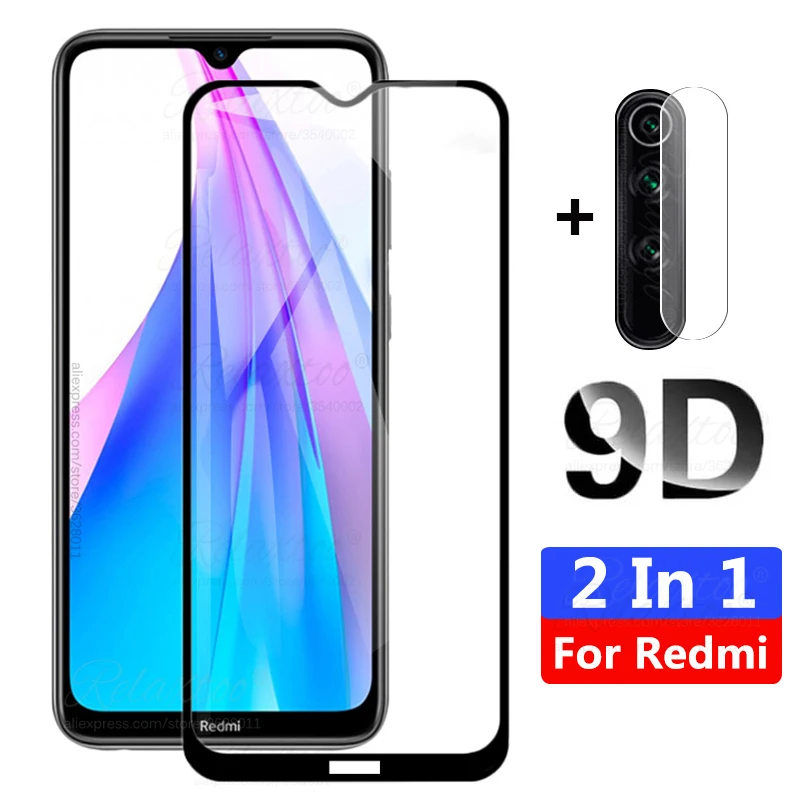 

9D Tempered Glass For Xiaomi redmi note 8T 8 T protective Camera Lens on xiomi Redmi Note8 Note 8 t Pro Screen Protector Film 9H
