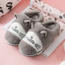 SAGACE/мужские тапочки с рисунком кота; зимние домашние тапочки с плюшевой подкладкой; мужские тапочки; теплая домашняя обувь; zapatos hombre; 1128