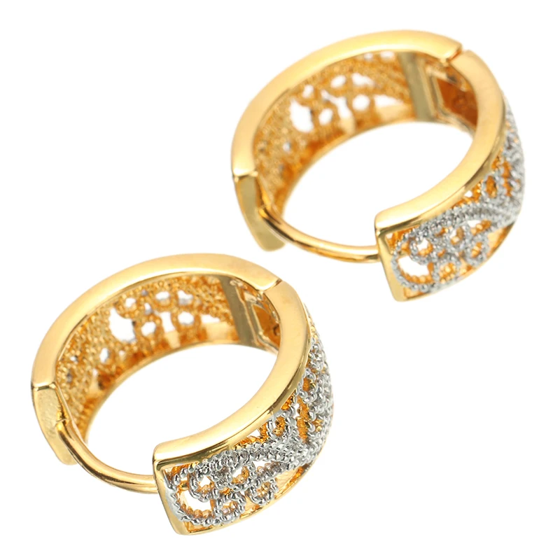 Изящные полые Цветочный обруч серьги в этническом стиле Стиль дракон с узором